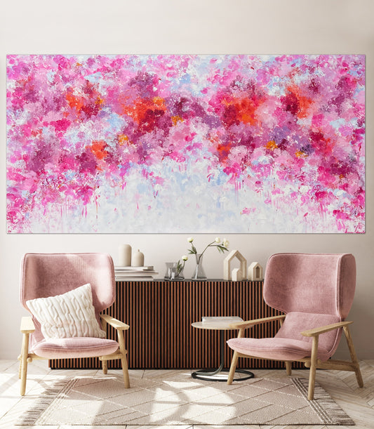 It's Love No 18 - Large Floral Original Abstract