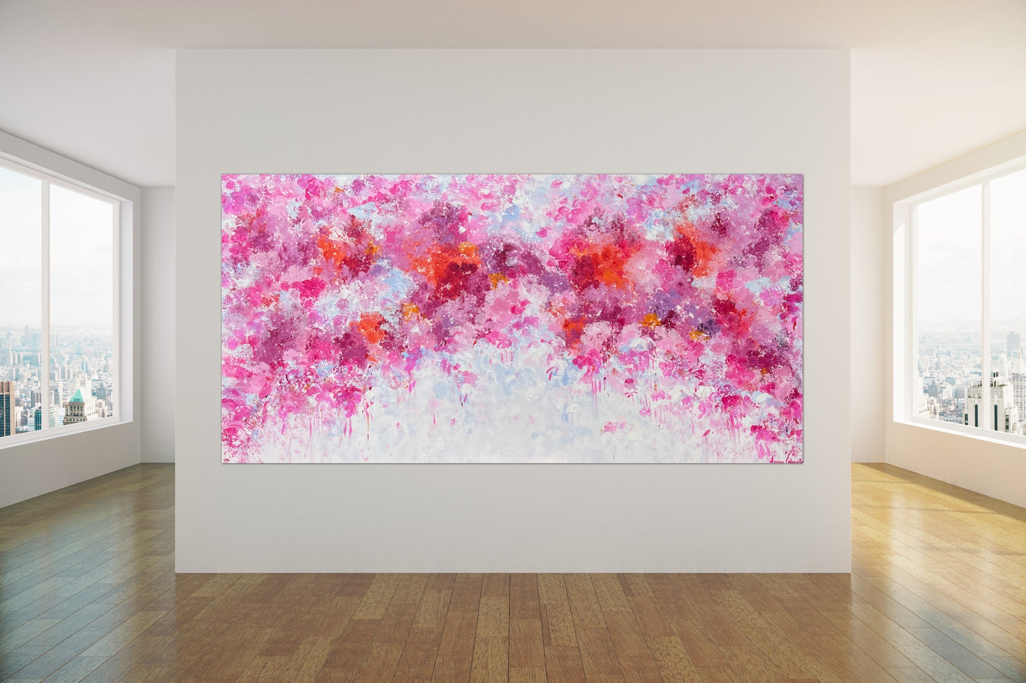 It's Love No 18 - Large Floral Original Abstract