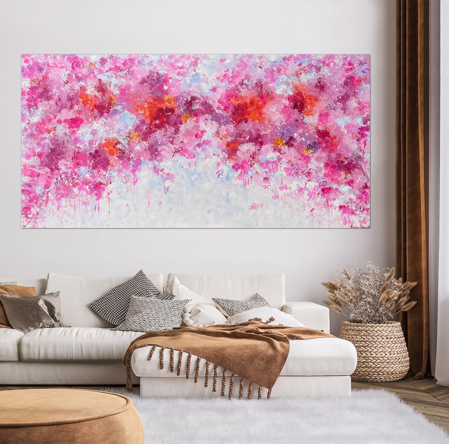 It's Love No 18 - Large Floral Original Abstract